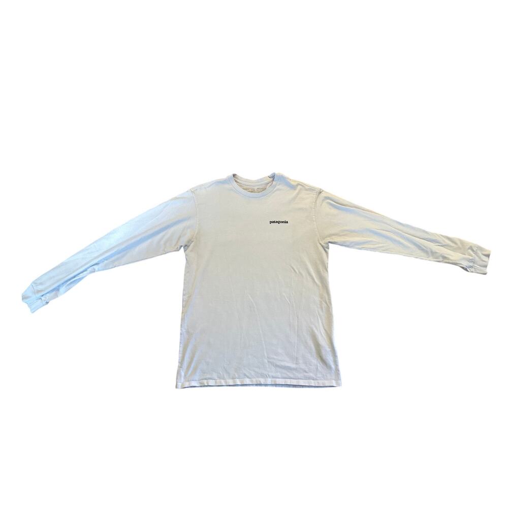 Men S Patagonia 38518 Long-Sleeved P-6 Logo Responsibili-Tee Shirt Top Gray
